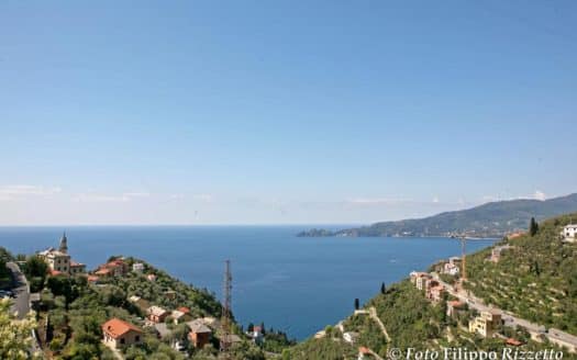 Villa con piscina e giardini vista golfo